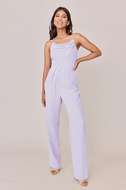 Parker Chiffon Jumpsuit | Made To Order - Light Lavender
