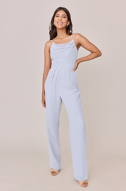 Parker Chiffon Jumpsuit | Made To Order - Periwinkle