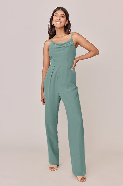 Parker Chiffon Jumpsuit | Made To Order - Rosemary