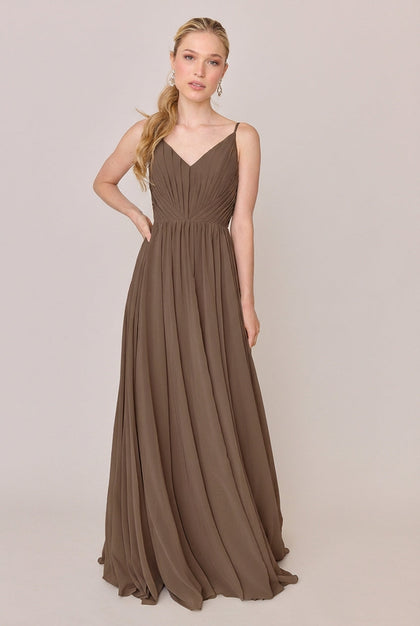 Penelope Chiffon Dress | Made To Order | Truffle