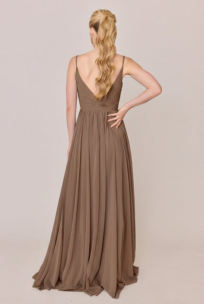 Penelope Chiffon Dress | Made To Order | Truffle