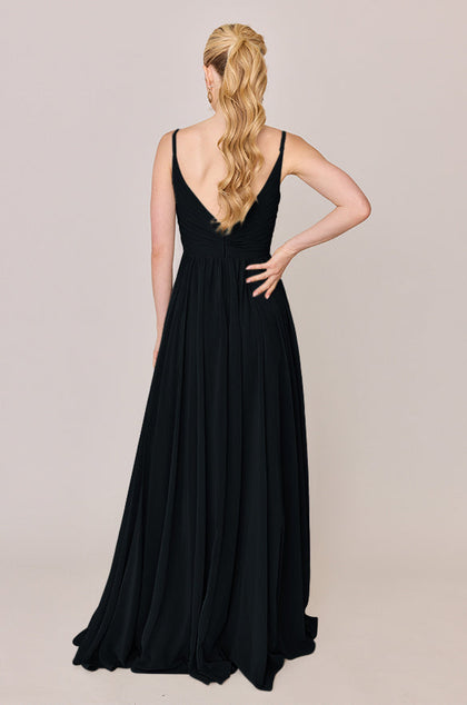 Penelope Chiffon Dress | Made To Order | Black