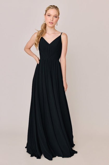 Penelope Chiffon Dress | Made To Order | Black