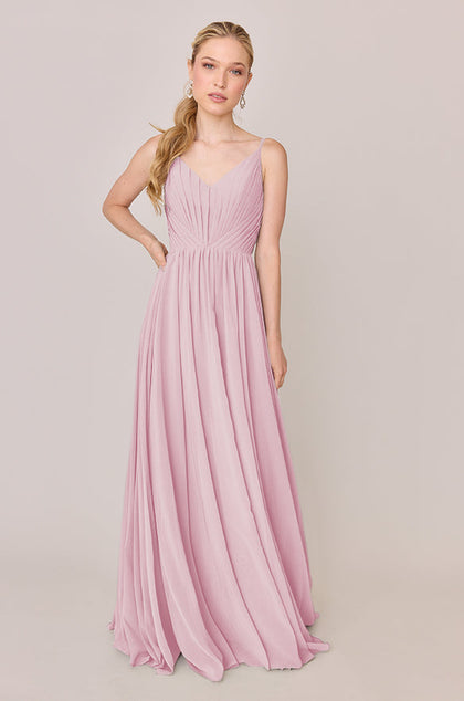 Penelope Chiffon Dress | Made To Order | Blush Pink