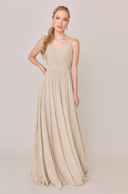 Penelope Chiffon Dress | Made To Order | Champagne