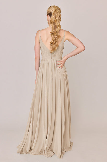 Penelope Chiffon Dress | Made To Order | Champagne