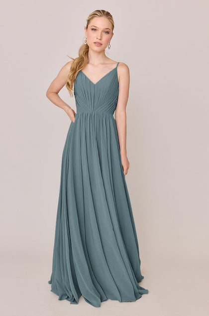 Penelope Chiffon Dress | Made To Order | Eucalyptus