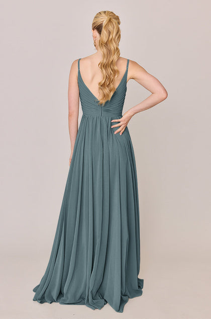 Penelope Chiffon Dress | Made To Order | Eucalyptus
