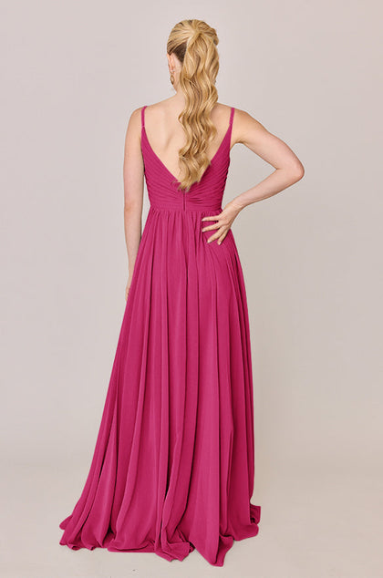 Penelope Chiffon Dress | Made To Order | Hot Pink