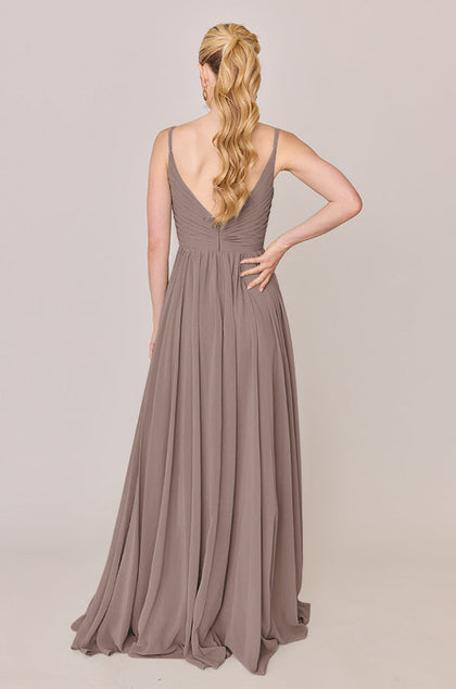 Penelope Chiffon Dress | Made To Order | Latte
