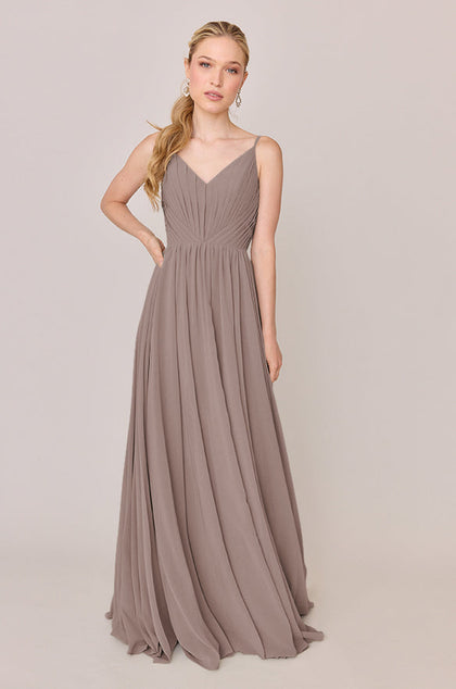 Penelope Chiffon Dress | Made To Order | Latte