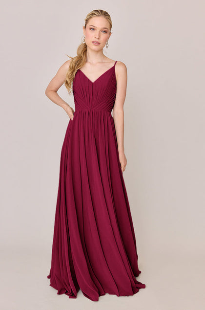 Penelope Chiffon Dress | Made To Order | Marsala