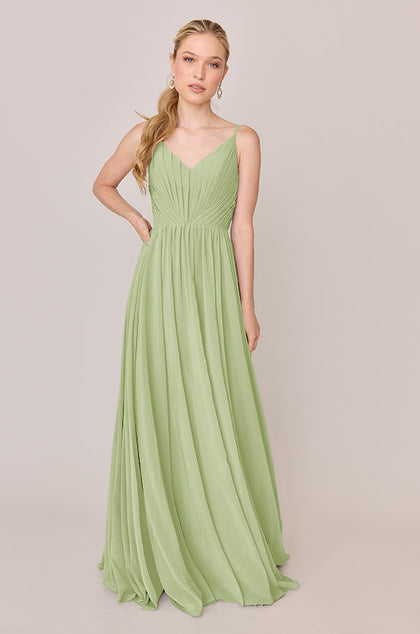 Penelope Chiffon Dress | Matcha
