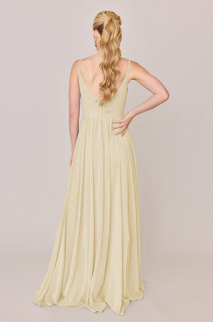 Penelope Chiffon Dress | Made To Order | Pale Yellow