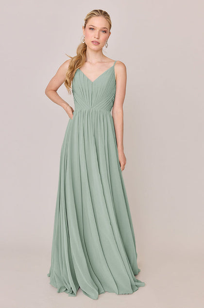 Penelope Chiffon Dress | Made To Order | Sage