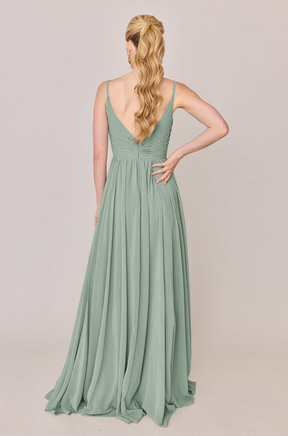 Penelope Chiffon Dress | Made To Order | Sage