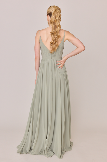 Penelope Chiffon Dress | Made To Order | Sage