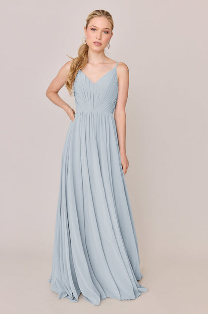 Penelope Chiffon Dress | Made To Order | Sky Blue