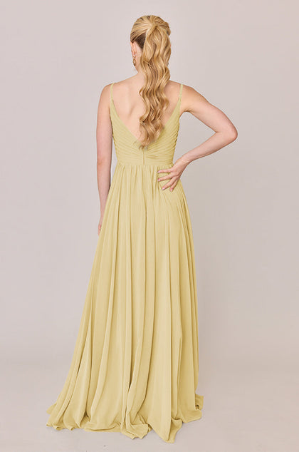 Penelope Chiffon Dress | Made To Order | Yellow