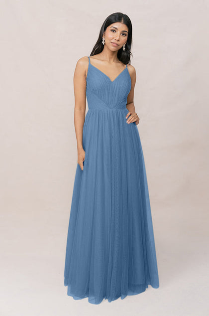 Penelope Tulle Dress | Made To Order | Dusty Blue