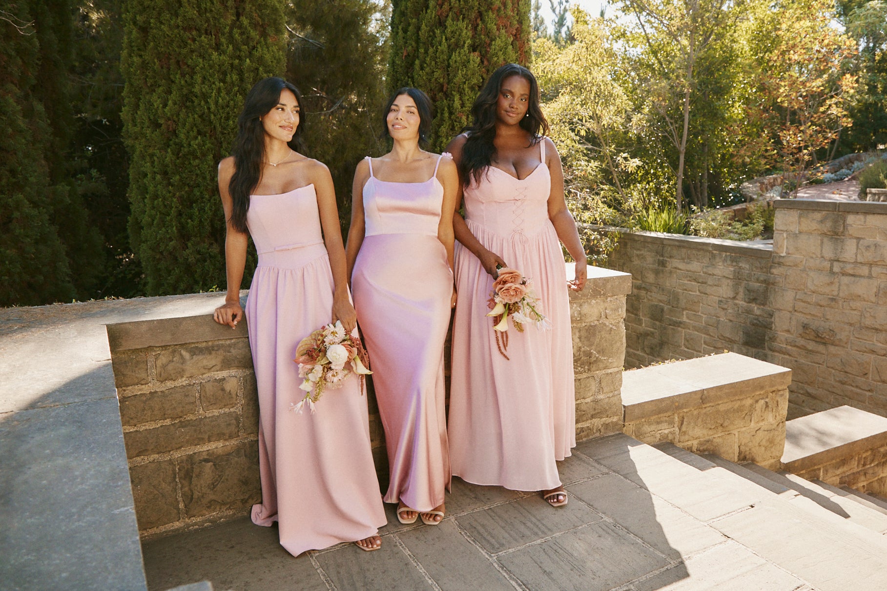 pink bridesmaid dresses