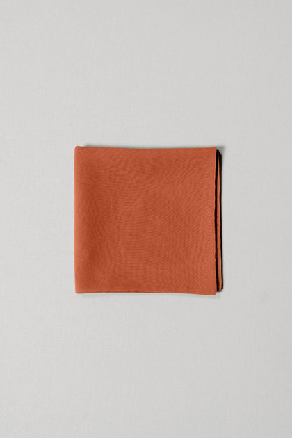 Chiffon Pocket Square | Made To Order | Rust Orange