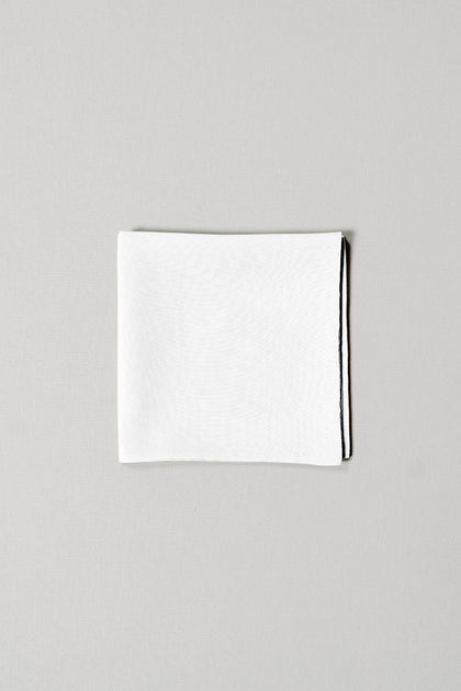 Chiffon Pocket Square | Made To Order | White Pearl