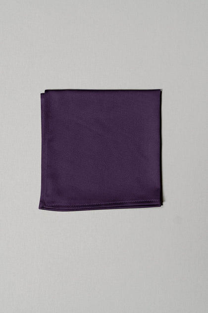 Satin Pocket Square | Made To Order | Eggplant