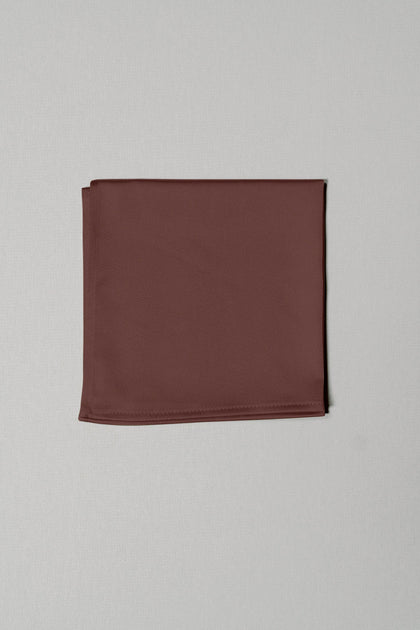 Satin Pocket Square | Made To Order | Mahogany