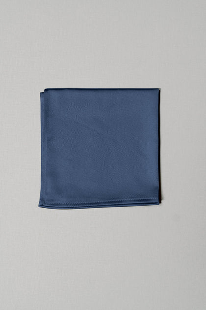 Satin Pocket Square | Made To Order | Navy Blue