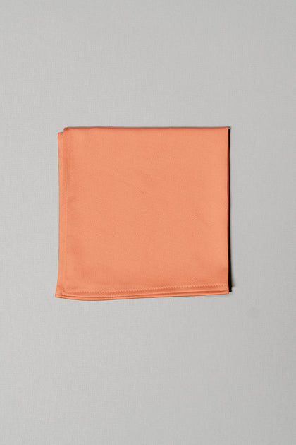 Satin Pocket Square | Made To Order | Tangerine