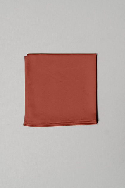 Satin Pocket Square | Made To Order | Terracotta Rust