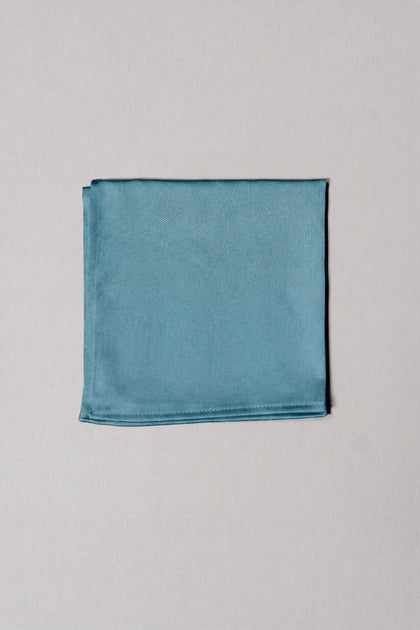 Satin Pocket Square | Made To Order | Turquoise