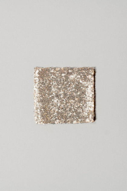 Sequin Pocket Square | Made To Order | Champagne Gold