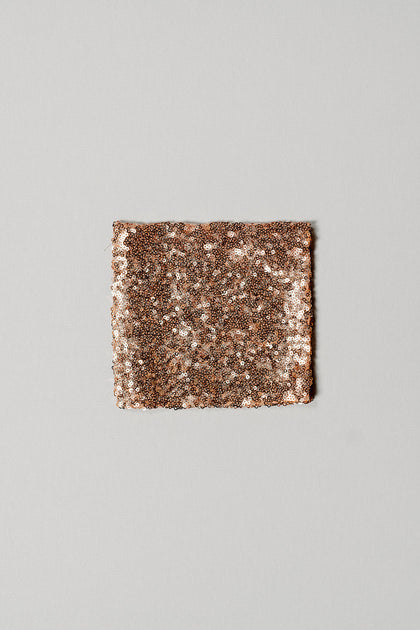 Sequin Pocket Square | Made To Order | Rose Gold