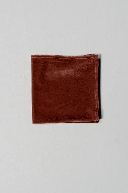 Velvet Pocket Square | Made To Order | Terracotta