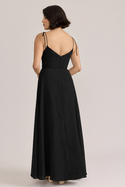 Polly Chiffon Dress | Black