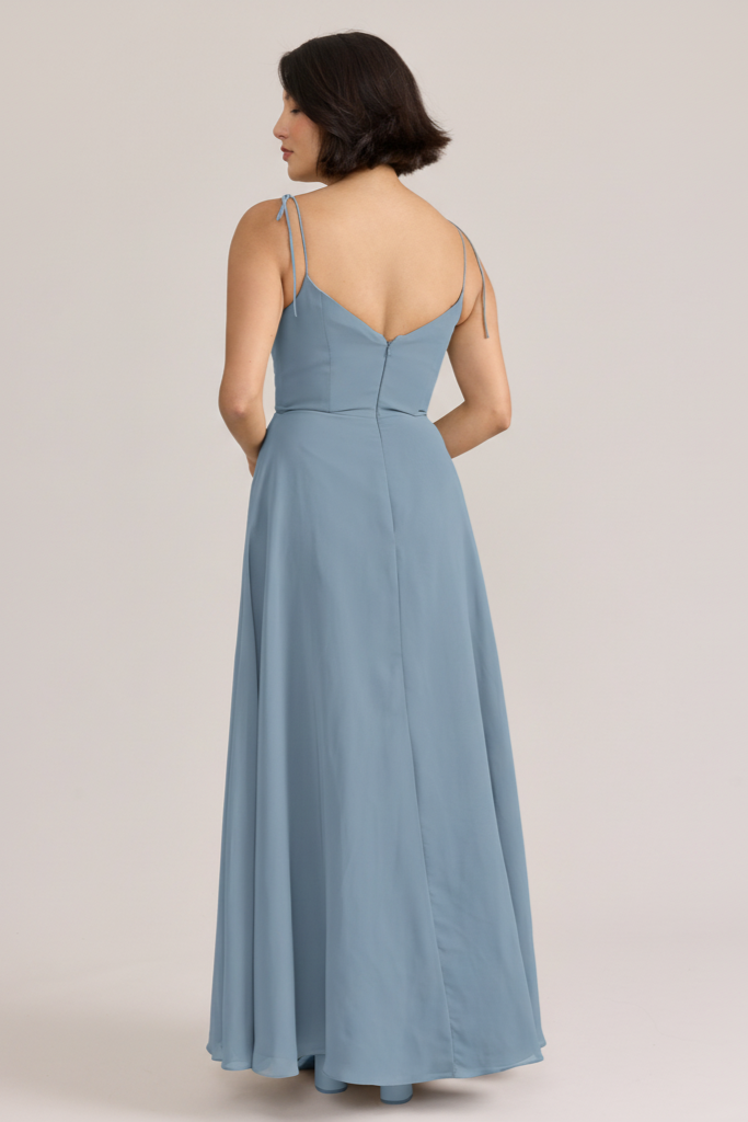 Polly Chiffon Dress | Ready to Ship | French Blue S / 46" Polly Chiffon Dress | Ready to Ship | French Blue S / 46"