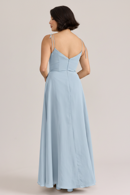 Polly Chiffon Dress | Sky Blue