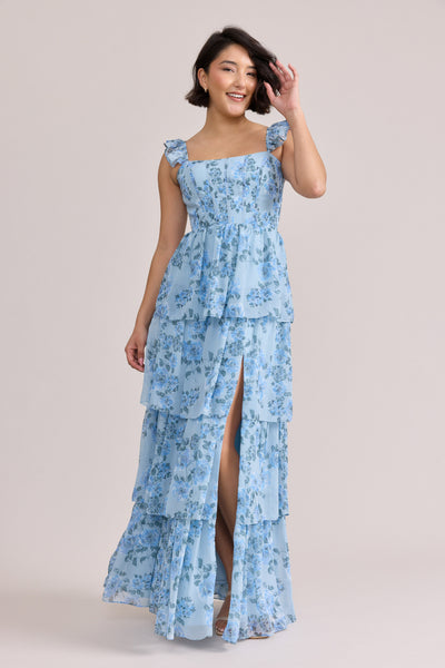 Poppy Chiffon Floral Print Dress