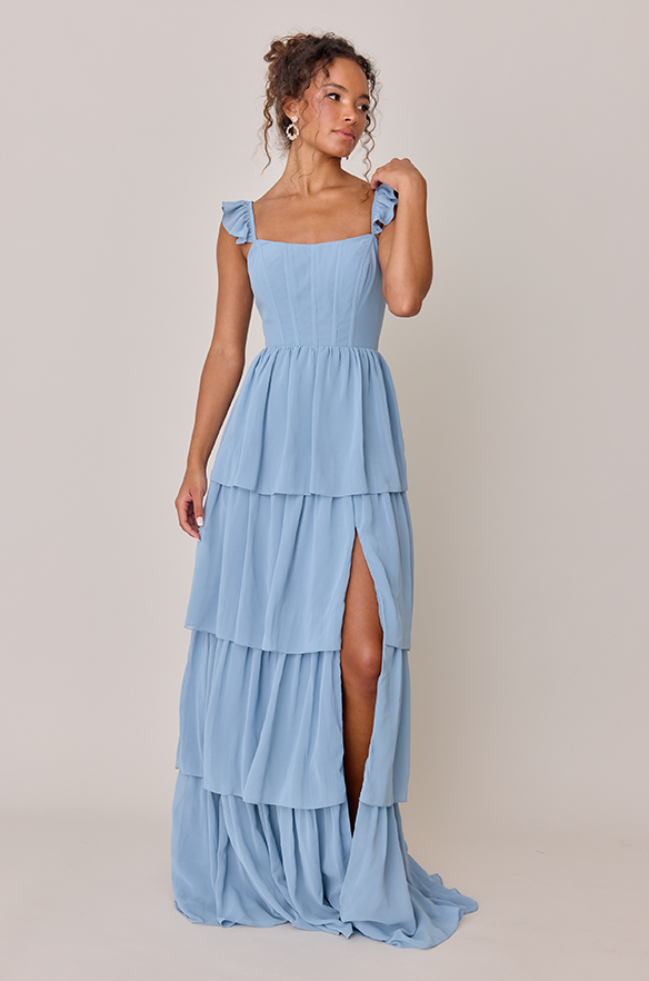 poppy colored bridesmaid dresses Poppy Strapless Chiffon Bridesmaid Dress