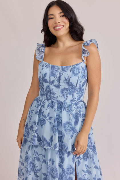 Model: Ashley; Size: 14; Color: Sky Blue Garden