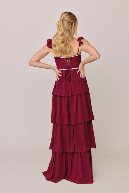 Poppy Luxe Chiffon Dress | Made To Order | Marsala