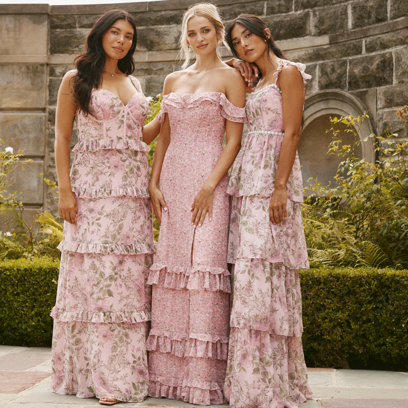 Poppy Luxe Chiffon Floral Print Dress