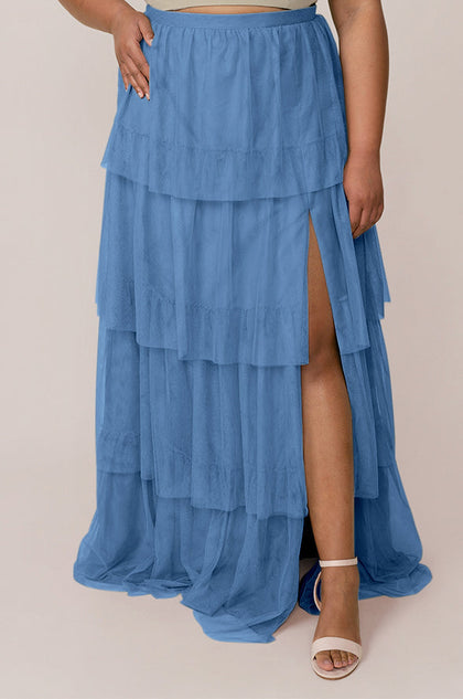 Poppy Tulle Skirt | Made To Order - Dusty Blue