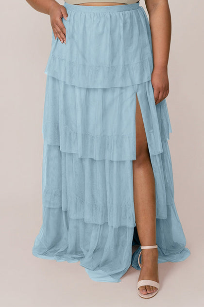 Poppy Tulle Skirt | Made To Order - Light Blue