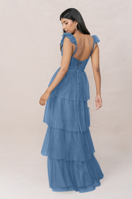 Poppy Tulle Dress | Made To Order | Dusty Blue