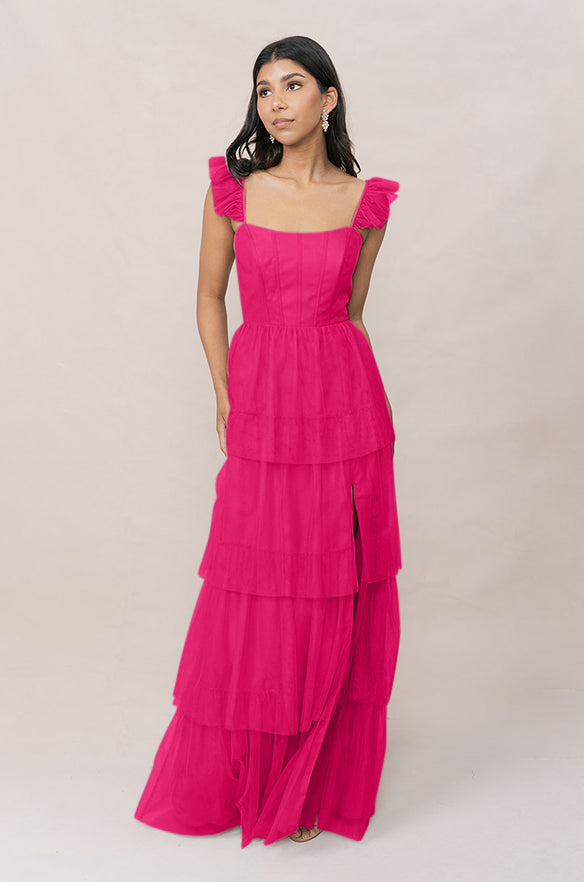 Poppy Tulle Dress | Hot Pink