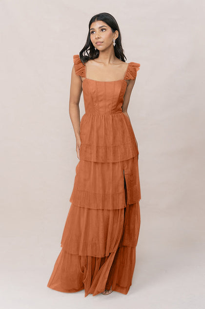 Poppy Tulle Dress | Made To Order | Rust