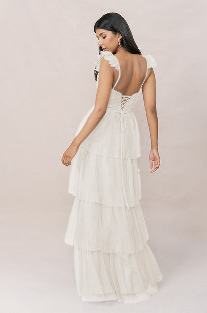 Poppy Tulle Dress | Made To Order | White Pearl